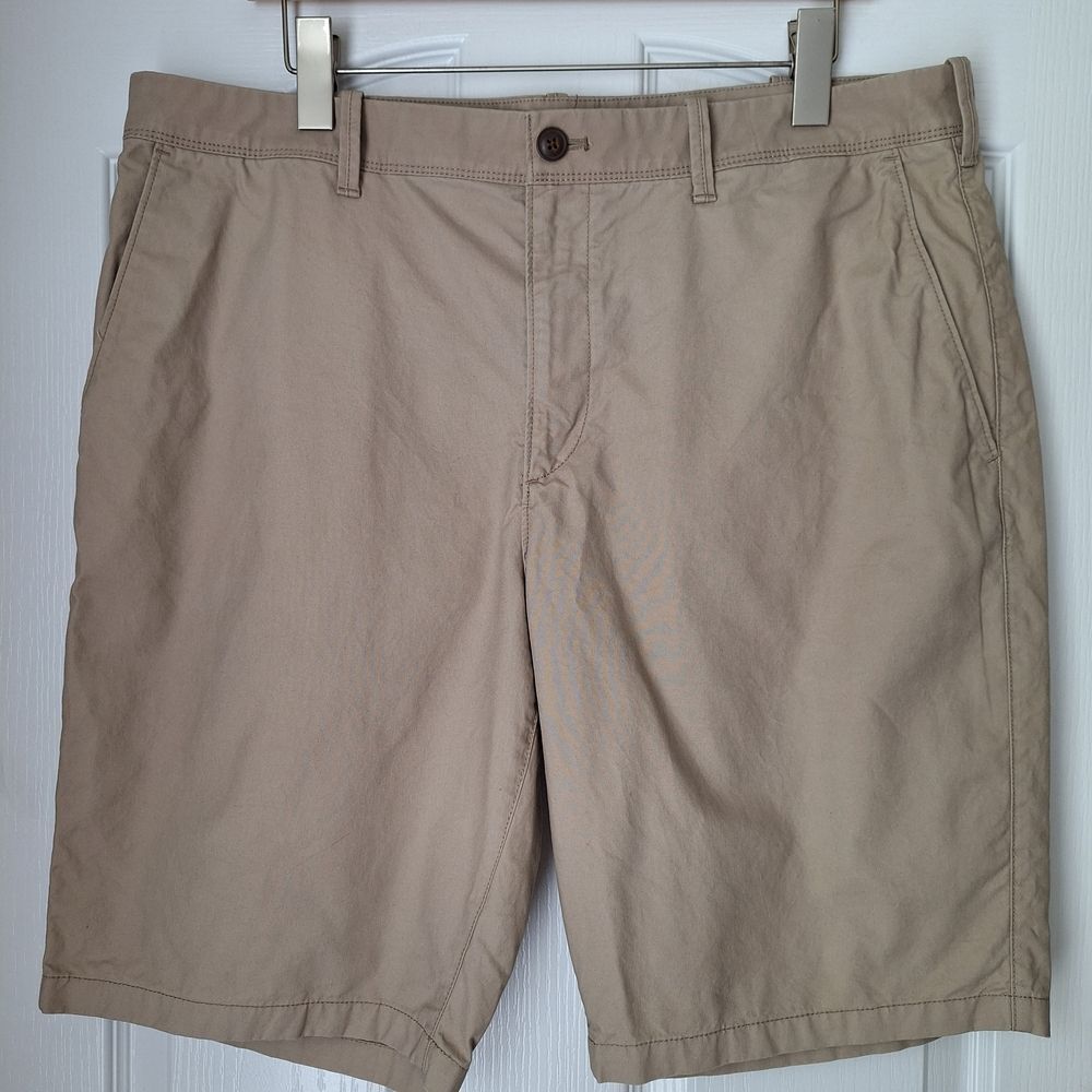 Express Men's Beige Flat Front Shorts